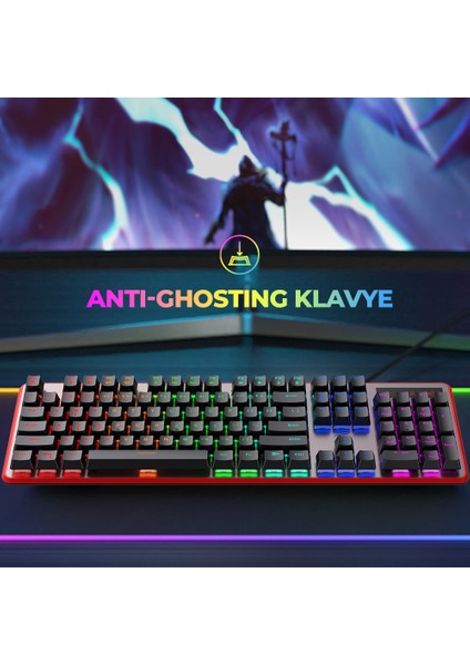 Gamenote KB870L Rgb Backlit Gaming Mekanik Klavye