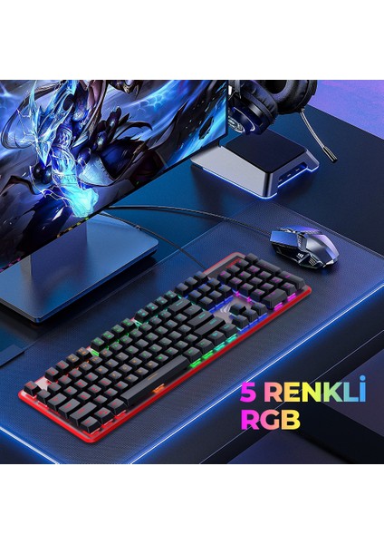 Gamenote KB870L Rgb Backlit Gaming Mekanik Klavye