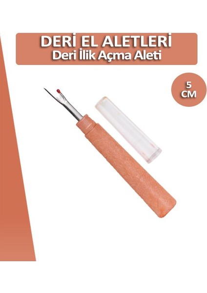 Deri Ilik Açma Aleti Ahşap Saplı