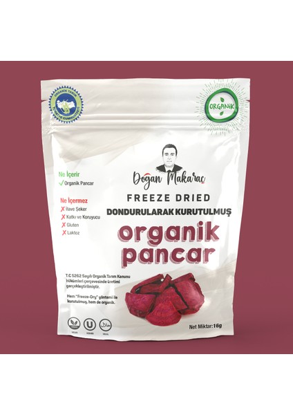 Organik sertifikalı (Freeze-Dry) dondurularak kurutulmuş pancar