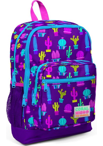 Kids Mor Pembe Kaktüs Desenli 2'li Okul Çanta Seti SET0223108 fiyatları