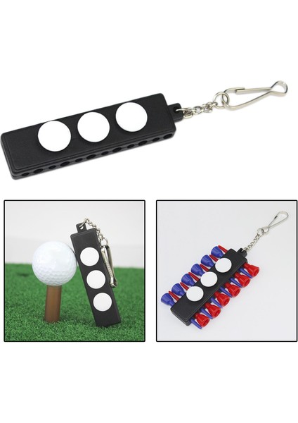 12 Golf Tee ve Işaretleri ile Tee Taşıyıcı Spor Pvc Kadın Erkekler (Yurt Dışından)