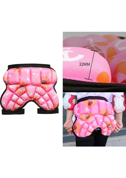 Ayarlanabilir 3D Yastıklı Kalça Koruma Şortları Koruma Ped Pembe Kayak Için Hafif Sight (Yurt Dışından)