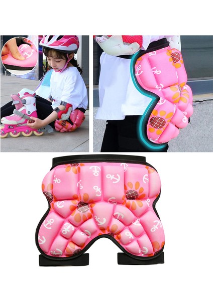 Ayarlanabilir 3D Yastıklı Kalça Koruma Şortları Koruma Ped Pembe Kayak Için Hafif Sight (Yurt Dışından)