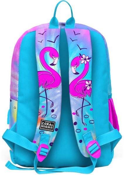 Kids Mavi Pembe Flamingo Desenli Usb'li 2'li Okul Çanta Seti SET0223830