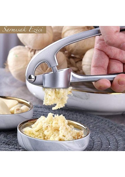 Paslanmaz Çelik Sarımsak Ezici Pratik Sarımsak Ezeceği Metal Kolayca Ezer Metal modelleri