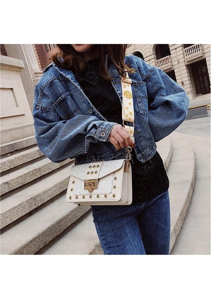 Payetli Küçük Çanta Zincirli Küçük Kare Çanta Geniş Omuz Askılı Tek Omuz Messenger Çanta (Yurt Dışından) fiyatları