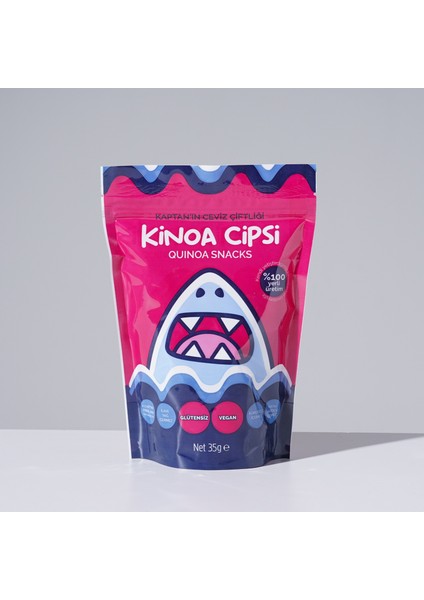 Kinoa Cipsi Glutensiz Vegan Sağlıklı Atıştırmalık 6 Adet x 35 gr