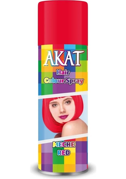 Renkli Saç Spreyi - Kırmızı 180 ml