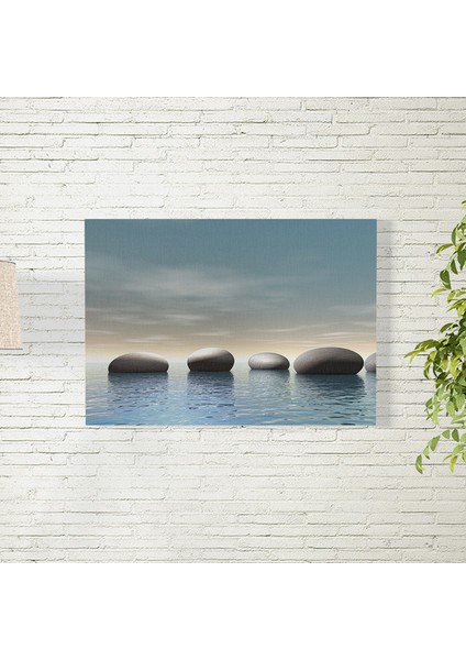 Su Üstündeki Taşlar Posteri 35X50 cm
