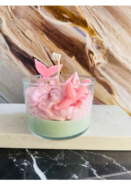 Pink Mermaid Decorative Candle (Ocean Scented)- Pembe Denizkızı Okyanus Aromalı Dekoratif Mum