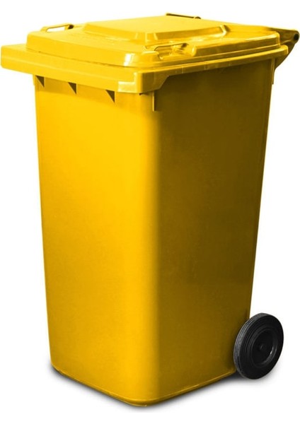 Sarı Plastik Çöp Konteyneri 240 lt