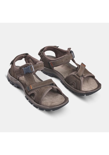 Quechua Erkek Outdoor Sandalet - Deri / Kahverengi - NH120