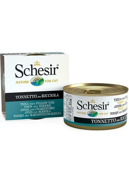 Ton Balığı ve Sarı Kuyruk Balıklı Jöleli Kedi Konservesi 85 gr