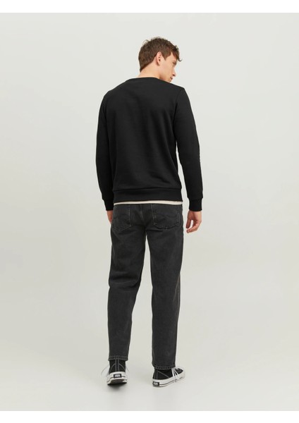 Jack & Jones Mikk Erkek Turkuaz Bisiklet Yaka Sweatshirt