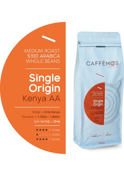 Caffèmos Kenya (Çekirdek Kahve) - 1000gr