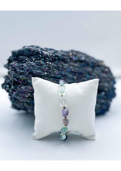 Florit Bileklik Doğal Taş Tımbıl Kesim