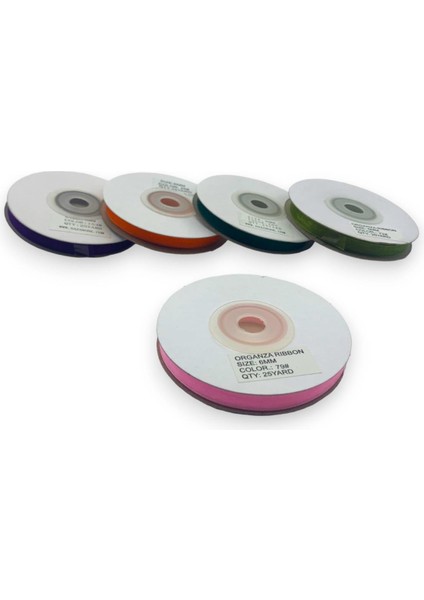 Organze Kurdele Seti 6MM/23MT 5 Adet (Set 3)