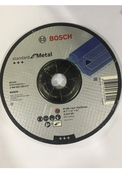 Serisi Metal Için Bombeli Taşlama Diski (Taş) 180LIK