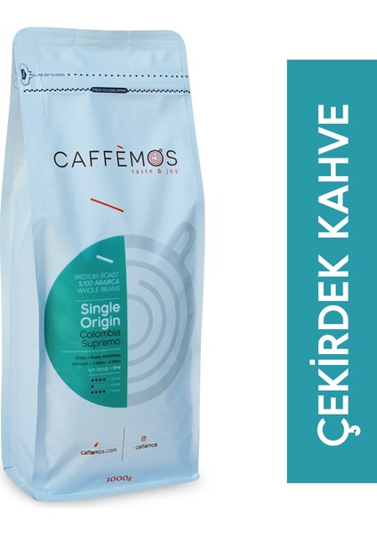 Caffèmos Colombia Supremo (Çekirdek Kahve) - 1000gr
