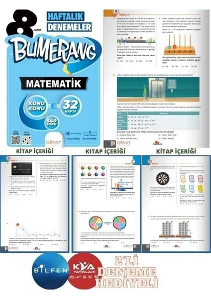 8.Sınıf LGS Bumerang Haftalık Denemeler Matematik+Bilfen-Kva 2li Deneme li