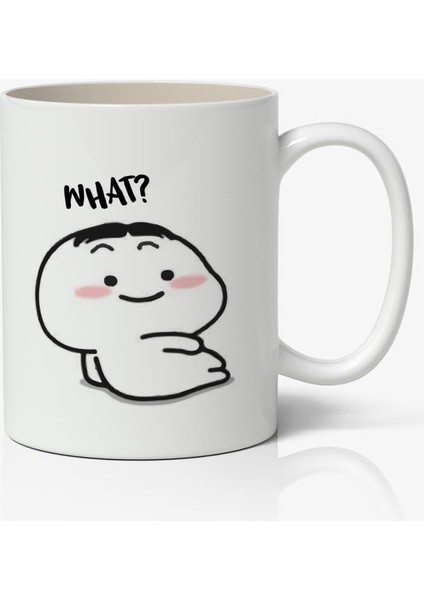 What? Yazılı Baskılı Kupa Bardak