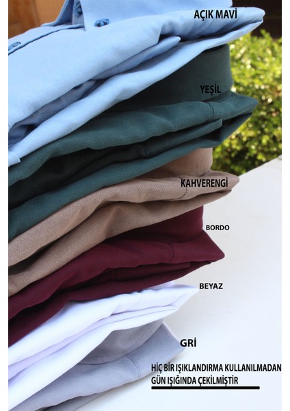 Erkek Açık Mavi Çift Cepli Düz Likralı Uzun Kollu Kot Gömlek fırsatları