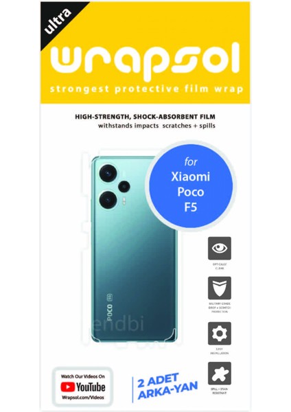 Xiaomi Poco F5 Arka Yan Koruyucu Poliüretan Film fiyatları