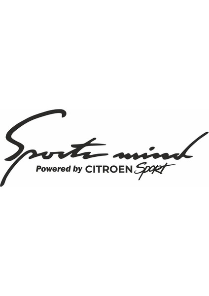 Sports Mind Cıtroen Sports Sticker Siyah 21X10 cm