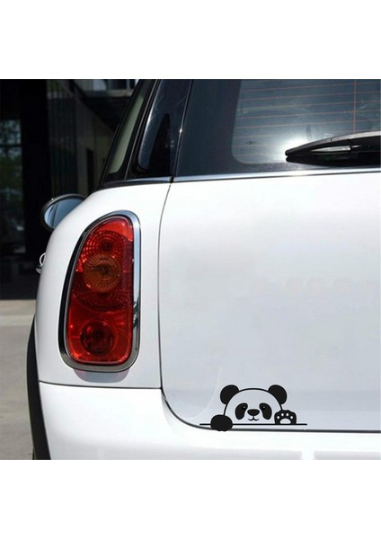 Panda Araba Sticker Siyah 19X8 cm