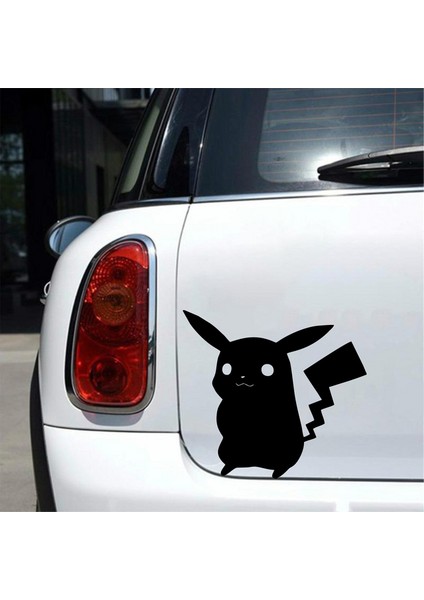 Pikachu Araba Stickeri Siyah 20X18 cm fiyatları