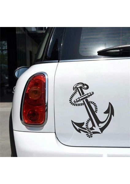 Denizci Çapası Sticker Siyah 20X20 cm fiyatları