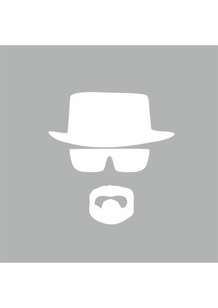 Mr. White Sticker Beyaz 9X10 cm