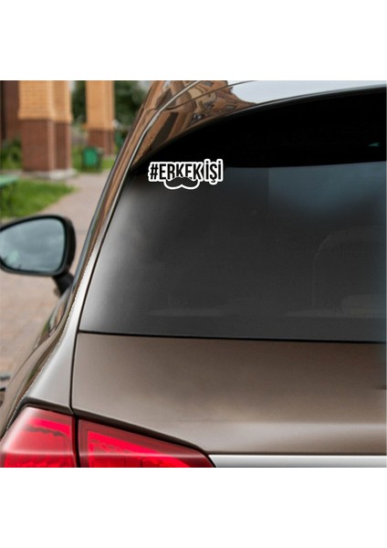 Erkek Işi Araba Sticker Beyaz 16X6 cm fiyatları