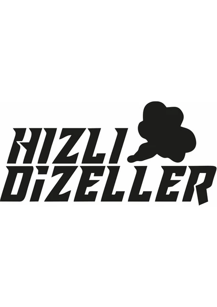 Reysa Tasarım Hızlı Dizeller Araba Sticker Siyah 16X8 cm