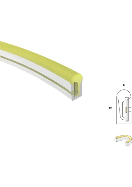 12 Volt Neon LED Işık Trafosuz | Neon Şerit LED Trafosuz Esnek Silikonlu Aydınlatma