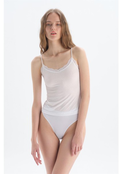 Helena H2727 Bayan Lazer Kesim Bikini Beyaz fiyatları