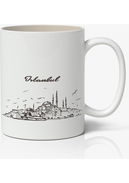 İstanbul Siluet Baskılı Kupa Bardak