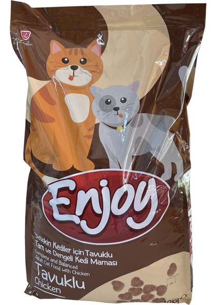 Tavuklu 10 kg Yetişkin Kedi Maması Kapalı Paket