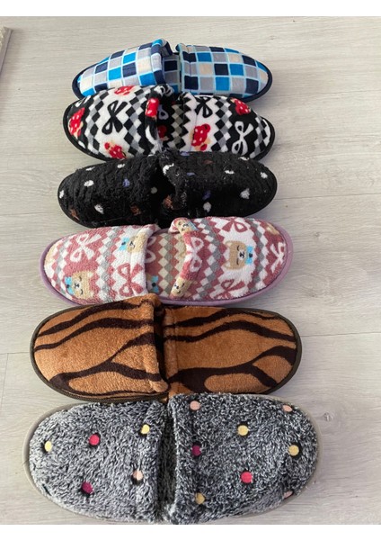Ebruli Butik 6 Lı Kadın Ev Terliği modelleri