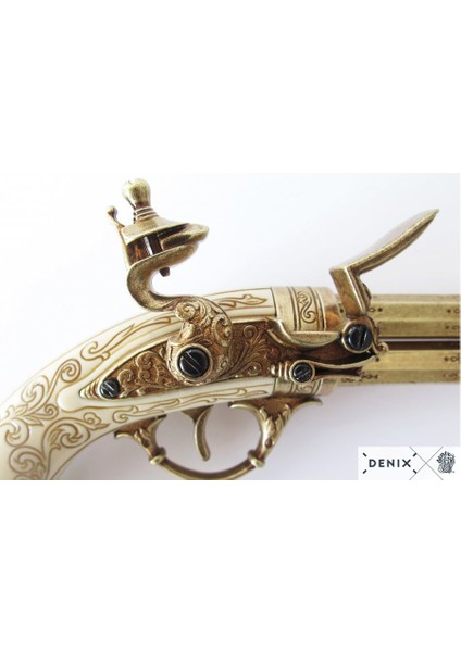 Koleksiyon Grubu-Revolvıng 2 Barrel Flıntlock Pıstol, France 18TH. C.-JDNX1305-ORIJINALDEN Ilham Alan Tasarım modelleri