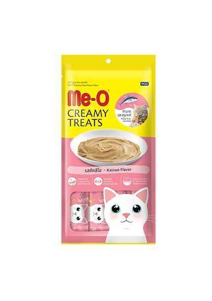 Me-O Creamy Çizgili Orkinos Balığı Kedi Ödülü 4X15GR