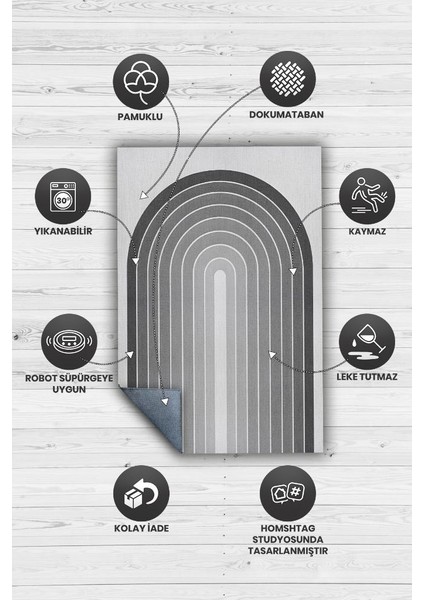 Kapılar, Gri Oturma Odası Halısı Minimalist Mutfak Halısı Geometrik Salon Halısı