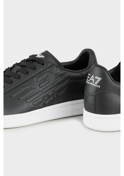 Logolu Deri Sneaker Ayakkabı Unisex Ayakkabı X8X001 XCC51 00002