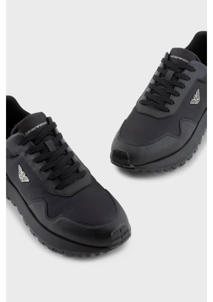 Logolu Deri Sneaker Ayakkabı Erkek Ayakkabı X4X630 XN877 K001 modelleri