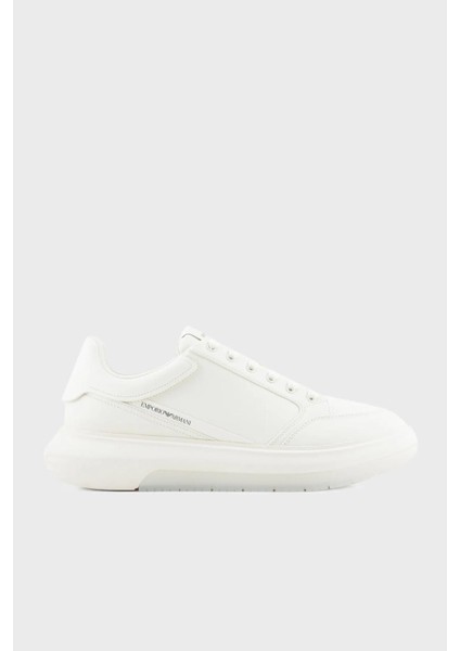 Logolu Deri Sneaker Ayakkabı Erkek Ayakkabı X4X633 XM964 M801