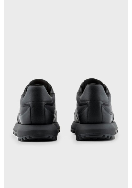 Logolu Deri Sneaker Ayakkabı Erkek Ayakkabı X4X630 XN877 K001