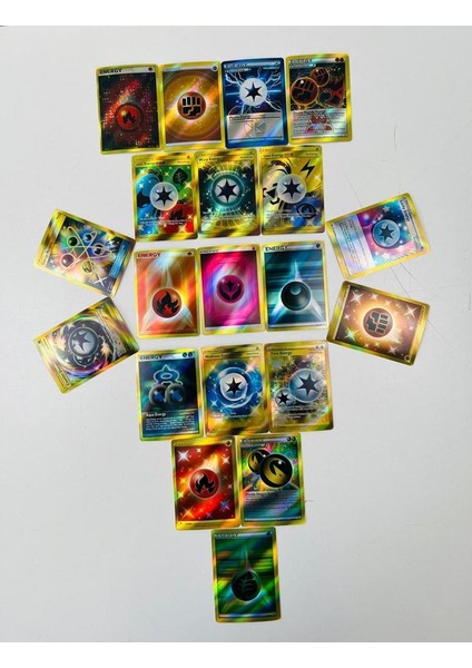 Pokemon Energy Kart Yeni Seri 25 Adet Pokemon Parlak Energy Kart fiyatları