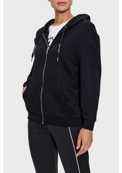 Fermuarlı Kapüşonlu Pamuklu Regular Fit Sweat Bayan Sweat 6RYM10 Yjdbz 1200