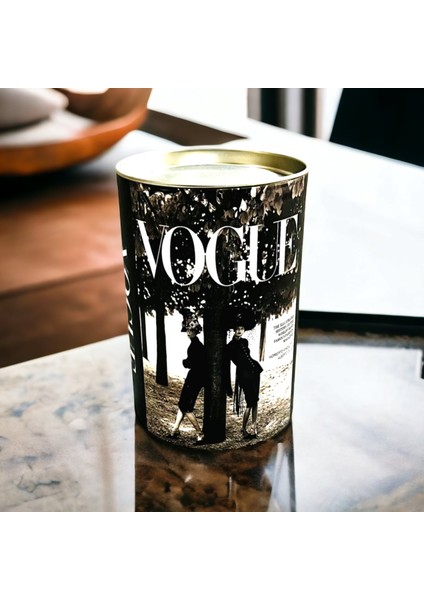 Dekoratif Silindir Kutu, Vogue Ağaç Figürlü Metal Kapaklı Dekoratif Kutu fiyatları